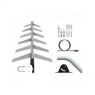 Antena Externa Tv 2 Em 1 Uhf-hd Com Cabo Full Hd Dtv1500 Aquário