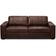 Sofá 3 Lugares Para Sala de Estar Living 205cm Aurora L06 Couro Marrom Café - Lyam Decor