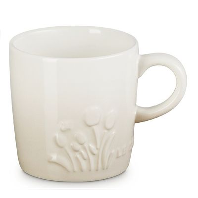 CANECA LE CREUSET JARDIN 200ML EM CERAMICA COM RELEVO MERINGUE 80041207160003