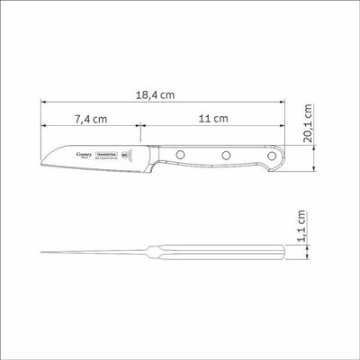 Faca Para Legumes E Frutas Tramontina 3 Century Wood Castanho