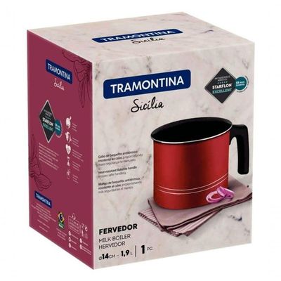 Fervedor Tramontina Sicília Antiaderente Vermelho 14cm