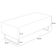 Puff Decorativo Sala de Estar Bali W01 Base Ferro 120x50 cm Couríssimo Preto - Lyam Decor
