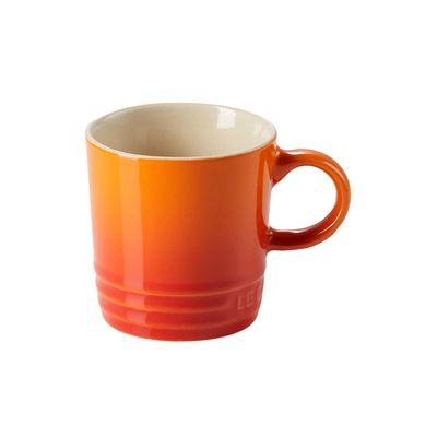KIT LE CREUSET PRENSA FRANCESA  E 2 CANECAS 350ML EM CERÂMICA LARANJA