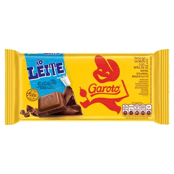 Chocolate Garoto ao Leite 80g Chocolate Garoto ao Leite 80g