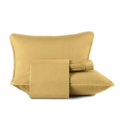 Jogo Cama Queen 4 Pcs Algodão Malha Fio Penteado Altenburg Branco