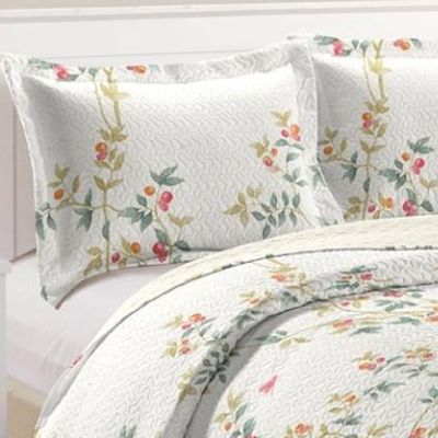 Kit Cobre Leito Colcha Mix King Estampado Dupla Face Floral 3 Peças - Mônica