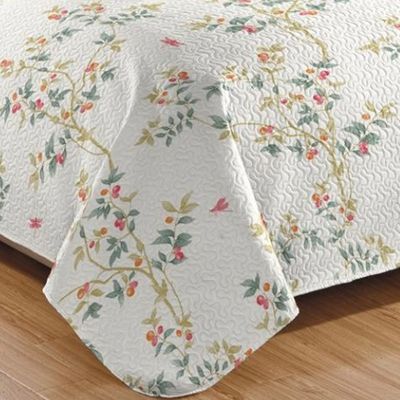 Kit Cobre Leito Colcha Mix King Estampado Dupla Face Floral 3 Peças - Mônica
