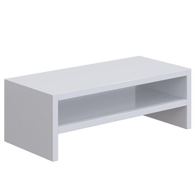 Kit 02 Suportes Stand Para Monitores Mesa Escritório Home Office Lap L03 Branco - Lyam Decor