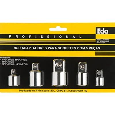 Jogo De Adaptadores Para Soquete Com 5 Peças - 9od - Eda Jogo De Adaptores Para Soquete Com 5 Peças - 9od - Eda