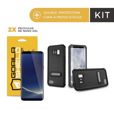Kit Capa à Prova d'água e Película de Nano Gel Dupla para Samsung Galaxy S8 Plus - Gshield
