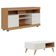 Rack Bancada Yara Freijó Off White Com Mesa De Centro Jeri Off White Freijó - Colibri