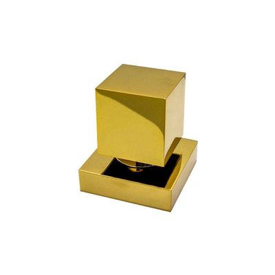 Kit 2 Acabamentos Registro Quadrado Dourado Brilhante Padrão Deca Metal Luxo