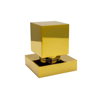 Kit 2 Acabamentos Registro Quadrado Dourado Brilhante Padrão Deca Metal Luxo