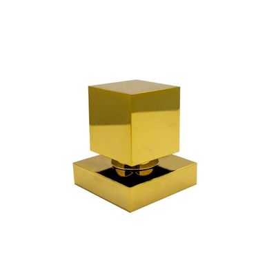 Kit 2 Acabamentos Registro Quadrado Dourado Brilhante Padrão Deca Metal Luxo