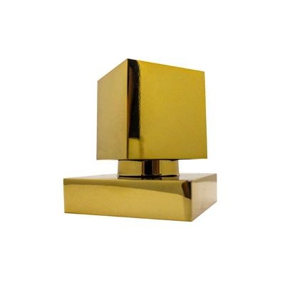 Kit 2 Acabamentos Registro Quadrado Dourado Brilhante Padrão Deca Metal Luxo
