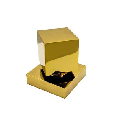 Kit 2 Acabamentos Registro Quadrado Dourado Brilhante Padrão Deca Metal Luxo