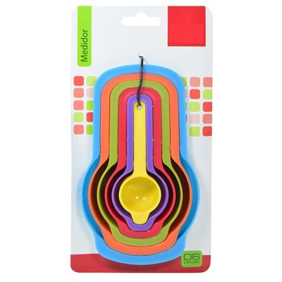 Colheres Medidoras para Receitas com 6 Unidades Plastica