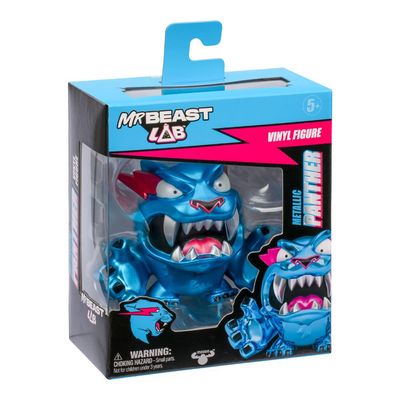 Boneco Vinil Colecionável 9cm MrBeast Lab Pantera Metálica