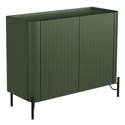 Buffet Sala de Jantar 2 Portas Brise 1 Gaveta Pés Industrial Preto Naim I03 Musgo - Lyam