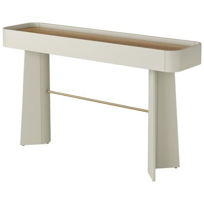 Aparador Para Sala De Estar Orgânico Industrial Alef I03 Louro Luna Dourado - Lyam Decor