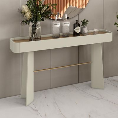 Aparador Para Sala De Estar Orgânico Industrial Alef I03 Louro Luna Dourado - Lyam Decor