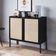 Balcão Aparador Cantinho do Café Pés Madeira Moss A03 Nero Preto - Lyam Decor