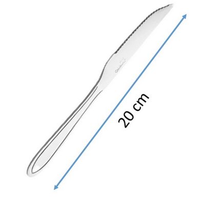 Kit Faca de Churrasco Aço Inox 12 Unidades