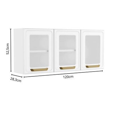 Cozinha Compacta 100% Aço 2 Gavetas Bella Branco Bertolini - Branco Branco