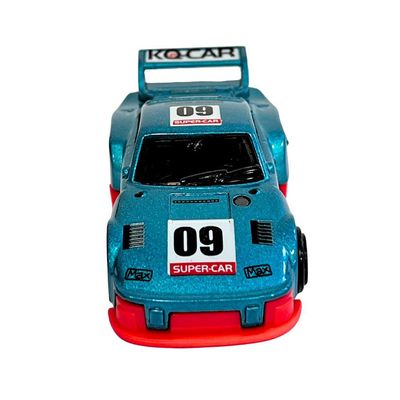 Mini Carrinho Die Cast Garagem S.A. - Corrida Azul Metálico