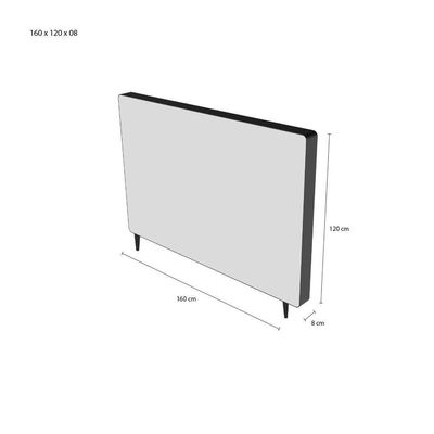 Cabeceira Piave Linho Marrom Queen (8x160x120) - Ortobom
