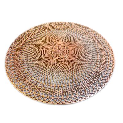 Jogo Americano 2 Peças Mesa Posta Mesa Redondo Linha Luxo Tamanho Grande Modelo Lotus em PVC Rose