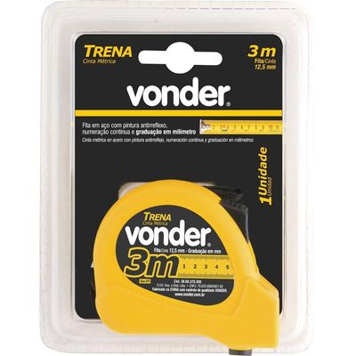Trena Aço 3mx12,5mm Curta Mm-mm - Vonder