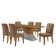 Mesa Sala De Jantar Aster 180cm E 6 Cadeiras Melissa Moderna Veludo Capuccino Off White Imbuia