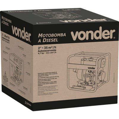 Motobomba à Diesel 2 5hp 4 Tempos Manual Vonder
