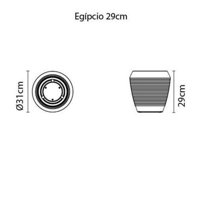 Vaso Tramontina Egípcio Granito Areia 29cm