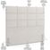 Cabeceira Cama Box Casal 140 cm Roma W01 Linho Champagne - Lyam