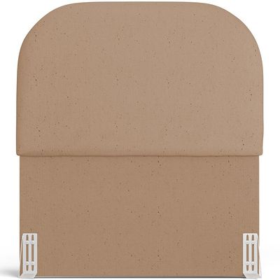 Cabeceira Cama Box 100cm Orgânica Lanna W01 Linho Bege Escuro - Lyam Decor