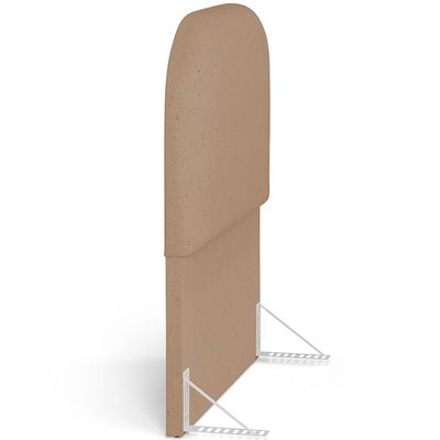Cabeceira Cama Box 100cm Orgânica Lanna W01 Linho Bege Escuro - Lyam Decor