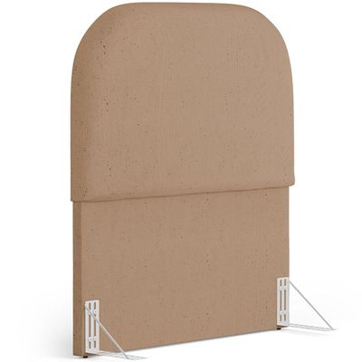 Cabeceira Cama Box 100cm Orgânica Lanna W01 Linho Bege Escuro - Lyam Decor