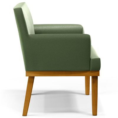 Poltrona Decorativa Para Sala De Estar E Recepção Beatriz W01 Facto Verde Musgo - Lyam Decor