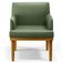 Poltrona Decorativa Para Sala De Estar E Recepção Beatriz W01 Facto Verde Musgo - Lyam Decor