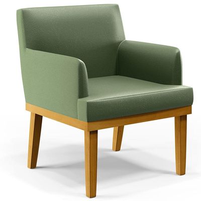Kit 4 Poltronas Decorativas Para Sala De Estar E Recepção Beatriz W01 Facto Verde Musgo - Lyam Decor
