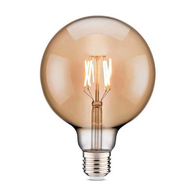 Lâmpada De Filamento Led G95 4W 2.200K Fumê Bivolt