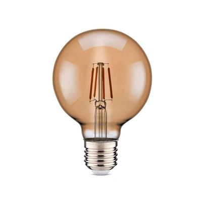 Lâmpada De Filamento Led G95 4W 2.200K Fumê Bivolt