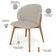 Kit 04 Cadeiras de Jantar e Estar Living Estofada Mia L02 Linho Bege - Lyam Decor