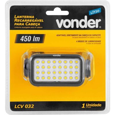 Lanterna Led Recarregável Para Cabeça Lcv 032 Vonder