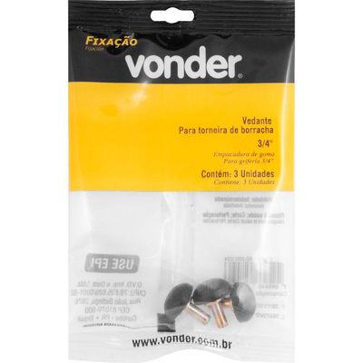 Vedante Para Torneira De Borracha 3-4'' Com 3 Peças Vonder