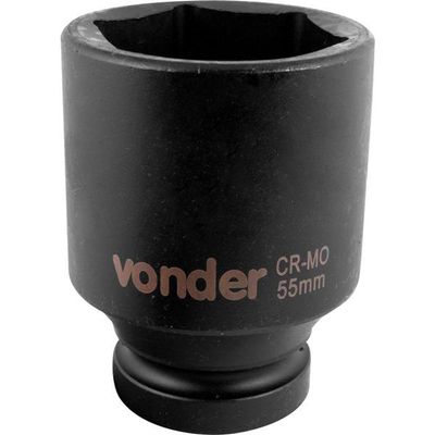 Soquete Sextavado Impacto Longo Enc 1 55mm Aço Cromo Vonder