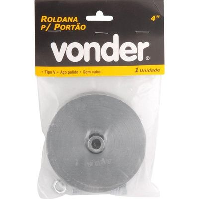 Roldana Para Portão 4 Tipo V Em Aço Polido Vonder