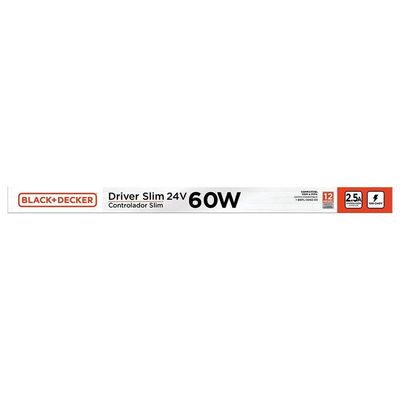 Fonte Driver Slim Fita De Led 100-240v 2.5a 60w Black + Decker
